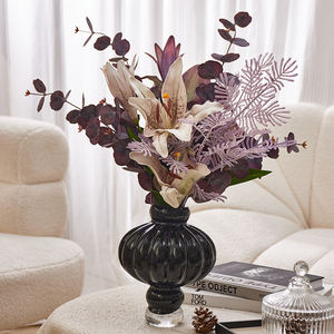 <span class=keywords><strong>Composizioni</strong></span> Floreali Realistiche con Foglie <span class=keywords><strong>di</strong></span> Eucalipto, Piante Artificiali Sensibili, Vaso con Fiori Artificiali per Decorazioni Moderne <span class=keywords><strong>di</strong></span> Hotel e Tavoli - Product Image 4