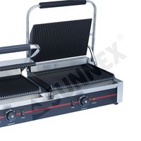 Pour SUNNEX Double Tête Commercial Panini Grill Sandwich Maker Électrique Chauffage Presse Plaque pour Hôtels et Restaurants