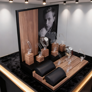 Exhibidor de Relojes de Lujo Personalizado, Exhibidor de Relojes de Madera Maciza, Exhibidor de Relojes Tipo C para Mostradores de Tiendas y Hogar - Product Image 3