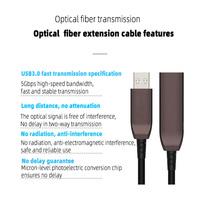 DYTECH kabel transmisi Data USB 3.0, kecepatan tinggi kabel serat optik laki-laki ke perempuan 5gbps untuk komputer
