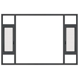 Ventana Abatible de Aluminio Moderna, Insonorizada, para Baño, con Apertura Vertical, <span class=keywords><strong>Triple</strong></span> Vidrio Aislante, Aislamiento Térmico, Ahorro de Energía - Product Image 4