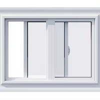 Fenêtre coulissante en PVC double vitrage insonorisée et isolante thermiquement pour maison et villa