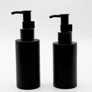 Frosted Brown 100ml 120ml 150ml 200ml Matte Brown chai với bơm dầu trong kho hổ phách Pet nhựa Lotion chai đen bơm - Product Image 2