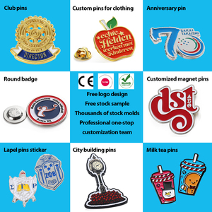 Wholesale Manufacture Metal logo Custom Soft Hard Enamel <strong>Pin</strong> Cute Cartoon Anniversary Badge Lapel <strong>Pin</strong> for Gifts Hat Clubs - Product Image 5