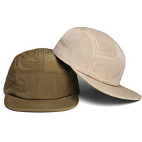 Casquette Strapback Unisexe à Profil Bas, Non Structurée, avec Logo Personnalisé, Imperméable en Nylon à Séchage Rapide pour la Course et le Camping