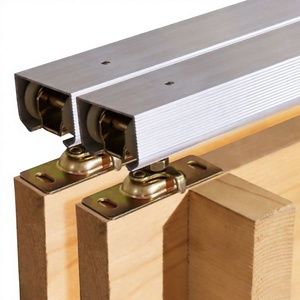WEKIS Meilleures ventes : Quincaillerie pour portes coulissantes dissimulées, rail pour porte de grange intérieure, design moderne mi-siècle, kits de cadre de porte escamotable pour cuisine - Product Image 4