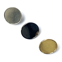 Porte-badge rond en métal vierge de 25 mm, noir, argent, or, cercle rond, épingle à broche