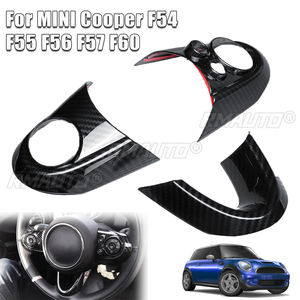 3 housses de volant de voiture pour MINI Cooper F54 F55 F56 F57 F60, style fibre de carbone, accessoires intérieurs auto, autocollant de protection - Product Image 1