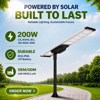 Lampadaires solaires extérieurs avec caméra 200W, tout-en-un, intégrés, 4G Dali LoRa ZHAGA Book18 pour choix EPC