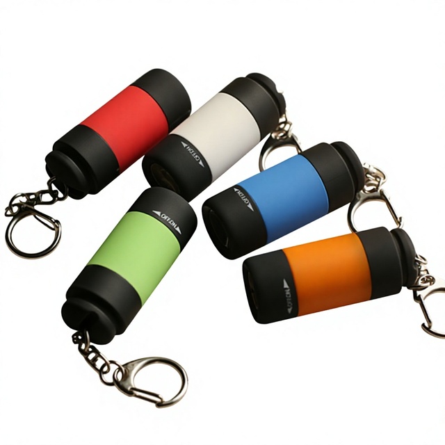 Mini USB-Charged Portable Flashlight Outdoor Camping Keychain LED High-Brightness Waterproof 3W Guangdong Creative Gift Model