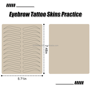 Etiqueta privada ceja tatuaje práctica piel Microblading látex herramienta de entrenamiento para maquillaje permanente sin tinta Microblading práctica - Product Image 5