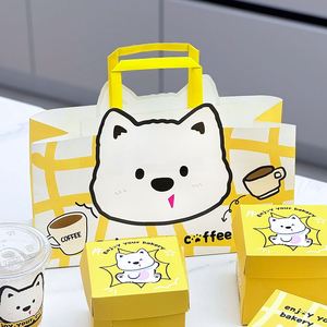 Ensembles d'emballages en papier kraft écologiques avec impression de logo personnalisée pour le café à emporter et les courses - Product Image 4