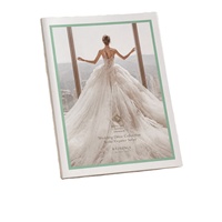 Brochure per Matrimoni e Banchetti in Carta Speciale con Logo/Design Personalizzato, Stampa in Lamina Dorata e Cucitura a Sella