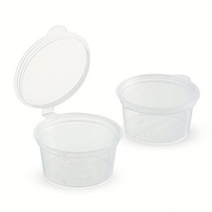 Contenants de conditionnement à prix d'usine, portions individuelles, en plastique alimentaire sûr, pour condiments, desserts, sauces, avec couvercles à charnière - Product Image 3