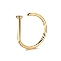 Anneau de nez en titane ASTM F136 20G en forme de D, fausse boucle de nez sans perçage, clip pour narine, bijoux de corps style punk, vente en gros