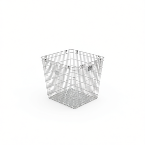 Cesto Gabion Rettangolare in Ferro Zincato Argentato per Ornamento da Giardino Esterno - Product Image 1