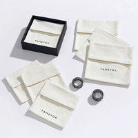 Boyang – boucles d'oreilles personnalisées, bague, collier, Bracelet, emballage, pochette en coton biologique pour bijoux