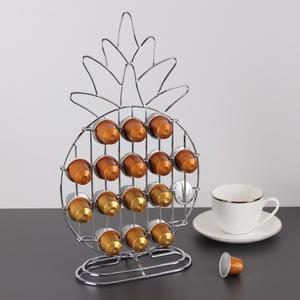 32 cosse Chrome Plaque Ananas <span class=keywords><strong>Capsules</strong></span> De Café <span class=keywords><strong>Nespresso</strong></span> Porte Dosette - Product Image 3