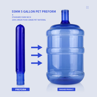 Préforme PET filetée 55 mm sans BPA, qualité alimentaire, haute transparence, plastique durable, bidon d'eau 5 gallons (18,9 L) de la marque JINTING