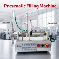 Machine de remplissage pneumatique verticale pour petites entreprises, équipement de remplissage de liquides et de pâtes avec trémie