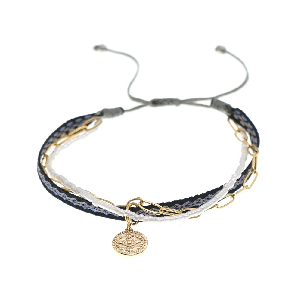 Go2boho Charm Bracelet Joyas de múltiples capas Pulseras de monedas chapadas en oro