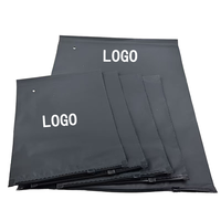 Sacs d'emballage personnalisés avec logo, en PE recyclable, écologiques, à fermeture éclair coulissante, de différentes tailles, noirs mats, pour chaussures