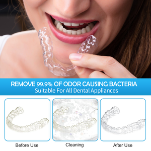 Bahfir Retainers 清洁片剂 美白牙齿和去除烟渍 薄荷味 天然成分，可消除口臭 90 片 - Product Image 3