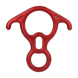 Dispositivo de rápel en forma de ocho 50Kn negro, equipo de escalada para escalada en roca y yoga aéreo - Product Image 2