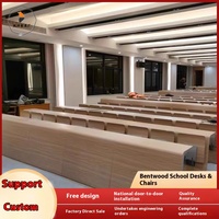 Ensemble de chaises et de bureaux d'étudiant en bois massif, meubles d'école en gros pour le collège, le bureau à domicile, la salle à manger, table et chaise