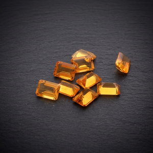 พลอยซิทรินสีเหลืองธรรมชาติ 6x8 มม. ทรงเหลี่ยมมรกต เจียระไนแบบเหลี่ยมเพชรพลอย คุณภาพสูง รับรองโดยบุคคลที่สาม สำหรับทำเครื่องประดับ - Product Image 4