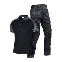 Ensembles tactiques d'entraînement extérieur PF Gen2 pour hommes à manches courtes, ignifuges, respirants, camouflage, Rip-Stop