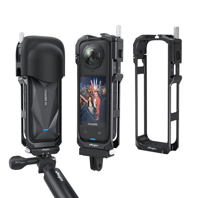 AMagisn Metal Frame Case for Insta360 X5 Quick Release Protective Frame Cage for Insta360 X5 Sport Camera Accessories