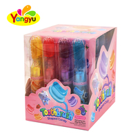 Bonbons à lécher en forme de brosse à dents, saveurs variées et colorées, en boîte de présentation pour fêtes – Vente chaude