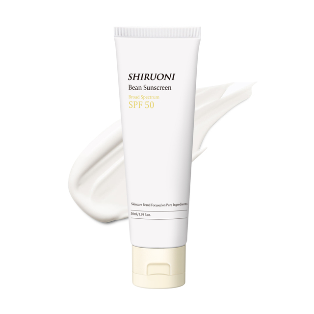 OEM Sunscreen Cream Broad Spectrum SPF50 Facial Sunscreen Cream Natural Mineral Protection Bean Sunscreen