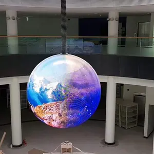 תצוגת LED יצירתית זווית תצוגה 360 מעלות מקורה כדור כדור LED מסך תצוגת קיר וידאו