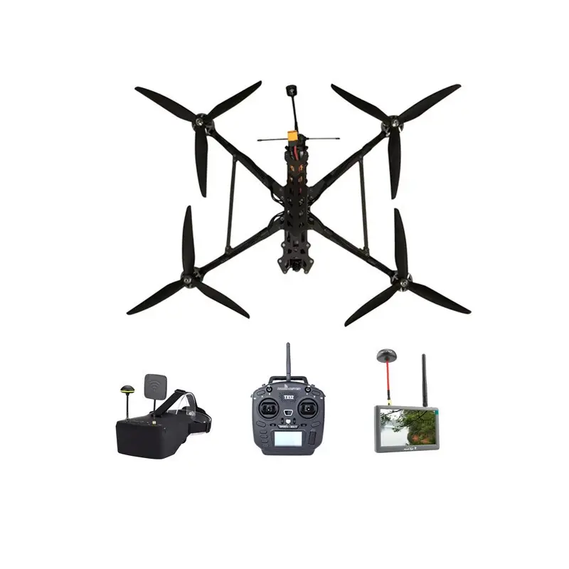 FLH7 FLH10 FPV drone 7 pouces 10 pouces distance de vol 7km vitesse de vol 120 km/h ELRS915 capteur drone de contrôle professionnel