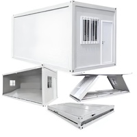 Maison conteneur pliable certifiée CE, préfabriquée, 20 pieds, maison modulaire en acier, installation facile, cabine mobile pour bureau