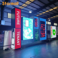 Letrero Luminoso LED Acrílico 3D Personalizado para Exteriores, Letrero Comercial para Tiendas, Letrero Tipo Pilar para Restaurantes