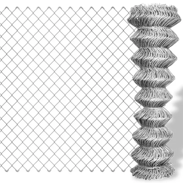 Clôture à maillons de chaîne de haute qualité au meilleur prix avec poteau et clôture à maillons de chaîne enduite de PVC de taille personnalisée vente ennemie