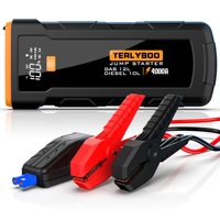 Batterie polymère lithium-ion portable haute puissance 16000mAh 12V 15W, démarreur multifonctionnel et lampe torche SOS