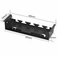 Support de câbles métallique 489*150*91mm pour bureau, fixation sans perçage, accessoires de rangement pour garage