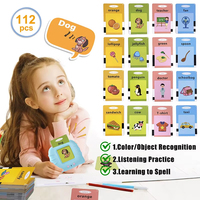 Machine d'Apprentissage d'Anglais Éducative avec Cartes Flash Parlantes et Jeux de Mots Fréquents, Livre Électronique, Activité Interactive, Cadeau pour Enfants