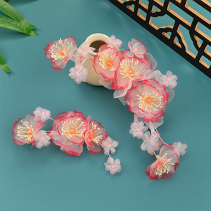 Nouvel accessoire capillaire fleur dégradé rose fait main Printemps 2026, nouvelle pince à cheveux fleur, accessoire capillaire fleur perforée pour coiffure - Product Image 5