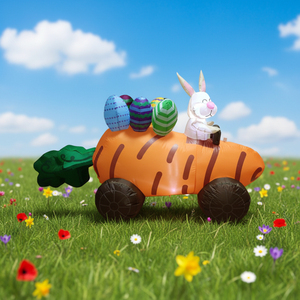 Easter inflatable inflatable carrot cart rabbit Easter egg LED luminous decoration courtyard party ornament - Product Image 3
