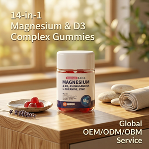 Gomitas de Magnesio y Vitamina D3 Personalizadas ODM para la Salud Diaria y el Apoyo Muscular, Marca Privada, Fábrica OEM - Product Image 1