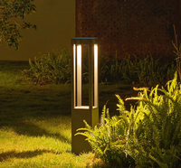 Lampadaire LED carré et moderne pour pelouse, lampadaire étanche IP65, lampe PC, éclairage de jardin, rue et paysage, alimentation électrique