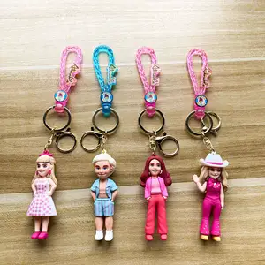 Hete Roze Barbie Zero Portemonnee Sleutelhanger Schattige Barbie Hanger Barbie Serie Randapparaat Sleutelhanger
