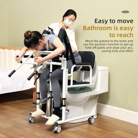 Plateforme élévatrice hydraulique portable, multifonctionnelle, pour fauteuil roulant, bain, toilette mobile, soins aux personnes âgées, machine de transfert pour patients