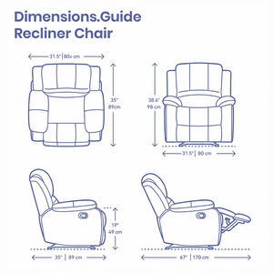 Fauteuil inclinable de luxe BALOM personnalisé, fauteuil inclinable en cuir, fauteuil à bascule électrique, fauteuil inclinable en cuir - Product Image 6