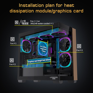 Boîtier de jeu pour PC MATX Lovingcool, design en bois populaire, tour moyenne pour joueur, boîtier pour châssis de processeur - Product Image 2